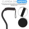 Bastón negro cuatro puntos ideal para adulto mayor
