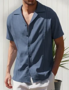 Guayabera para adulto mayor