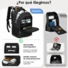 Mochila Para Laptop Hombre Impermeable Reforzada Antirrobo 15.6 Pulgadas USB Viaje Escolar Grande Capacidad 35L Negro