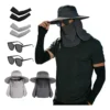 Sombrero De Sol Gorra Protección Cuello+manga+gafa Set