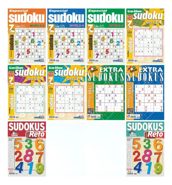 Sudokus Paquete 10 Revistas New Games