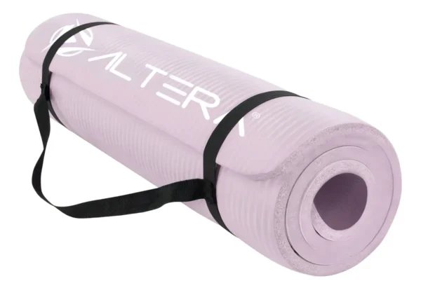 Tapete Yoga Portatil Ejercicio Pilates Correa Transportadora Color Lila Bruguer