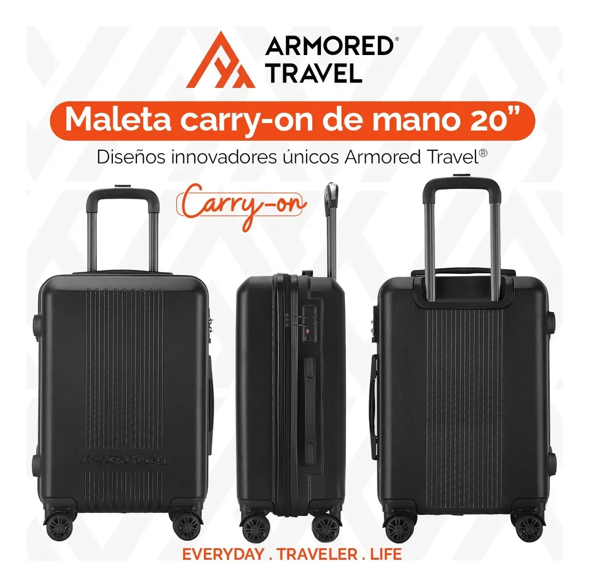 Maleta De Viaje De Mano Carry On 20p Tsa Lock Armored Travel