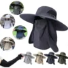 Sombrero De Sol Gorra Protección Cuello+manga+gafa Set