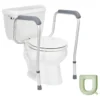 Barandal,Barra de agarre, Apoyo Adulto Mayor, Baño, Inodoro Plateado