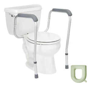 Barandal,Barra de agarre, Apoyo Adulto Mayor, Baño, Inodoro Plateado