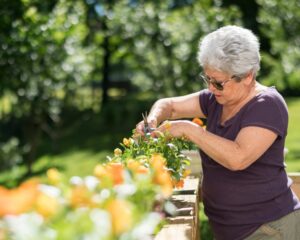 Adulto mayor en casa