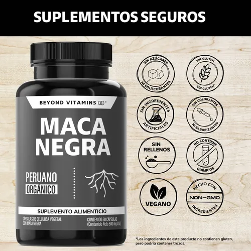 Maca negra 2 Maca Negra -Testo Vegano - Vitaminas Hombres / Mujer