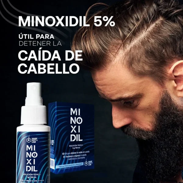 Minoxidil Solución anticaída cabello y barba para hombre