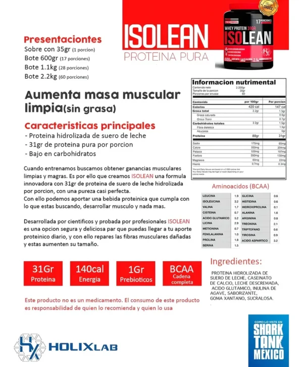 Proteina Whey Isolatada Hidrolizada Holix Lab 2.2kg 60 Serv Sabor Chocobrownie