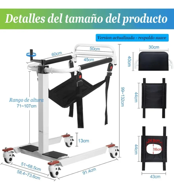Grua transporte para adulto mayor