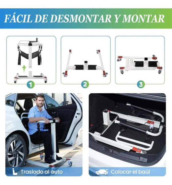 Grua transporte para adulto mayor