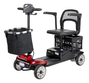 Scooter Eléctrico Para Adultos Mayores 4 Ruedas Con Canasta Ajustable Motor 250w Todo Terreno Plegable