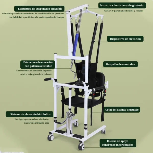Silla De Transferencia Baño Elevador Hidráulico Ayuda Camina