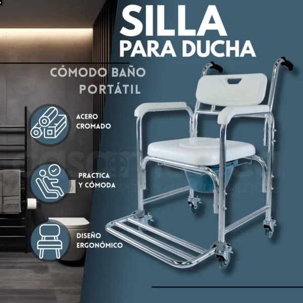 Silla con baño portatil