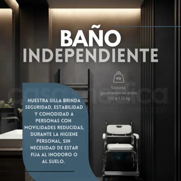Silla con baño portatil