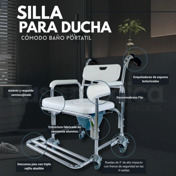 Silla con baño portatil