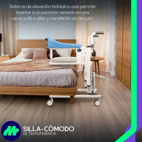 Silla con comodo de Transferencia Hidráulica para Adultos Mayores