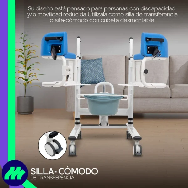 Silla con comodo de Transferencia Hidráulica