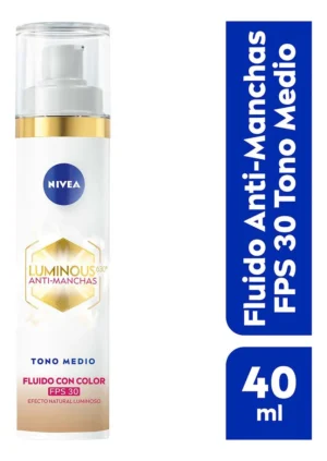 Nivea Luminous630 Fluido Anti-Manchas FPS Tono Medio 40 ml Todo Tipo de PielNivea Luminous630 Fluido Anti-Manchas FPS Tono Medio 40 ml Todo Tipo de Piel Nivea Luminous630 Fluido Anti-Manchas FPS Tono Medio 40 ml Todo Tipo de Piel Nivea Luminous630 Fluido Anti-Manchas FPS Tono Medio 40 ml Todo Tipo de Piel Nuevo | +1000 vendidos Nivea Luminous630 Fluido Anti-Manchas