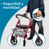 Andadera Ortopédica Todo Terreno con Asiento para Adultos Mayores