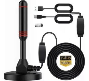 Antena de TV Digital 4K HD Para Interiores Con Amplificador de Señal