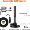 Antena de TV Digital 4K HD Para Interiores Con Amplificador de Señal