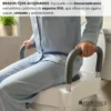 Aumento Para Wc Asiento Elevador Baño Descansabrazos Seguro