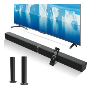 Barra de Sonido Mzeibo 60W 2.1 Canales Bluetooth HDMI AUX Negra Con Control
