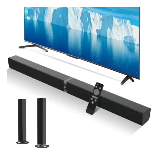 Barra de Sonido Mzeibo 60W 2.1 Canales Bluetooth HDMI AUX Negra Con Control