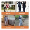 Bastón Portatil Plegable De Aluminio 4 Patas Con Luces Led