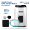 Concentrador de Oxígeno Longfian 7 Litros para Uso Doméstico