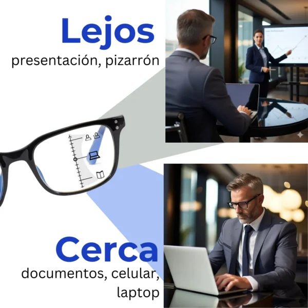 Lentes De Lectura Cerca-lejos Progresivos Filtro Luz Azul