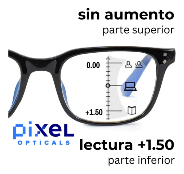 Lentes De Lectura Cerca-lejos Progresivos Filtro Luz Azul