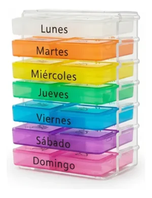 Pastillero Semanal Portátil para Adultos Mayores