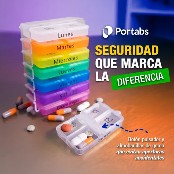 Pastillero Semanal Portátil para Adultos Mayores