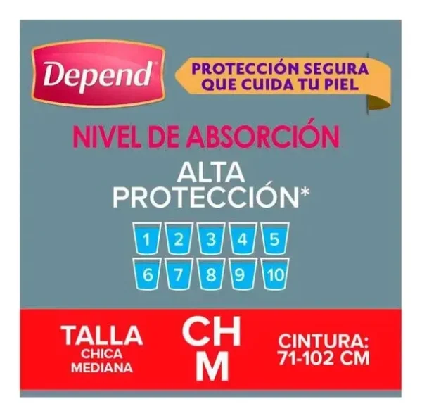 Ropa Interior para Incontinencia Depend® Derma Protect Unisex Mediano | Protección, Comodidad y Cuidado de la Piel
