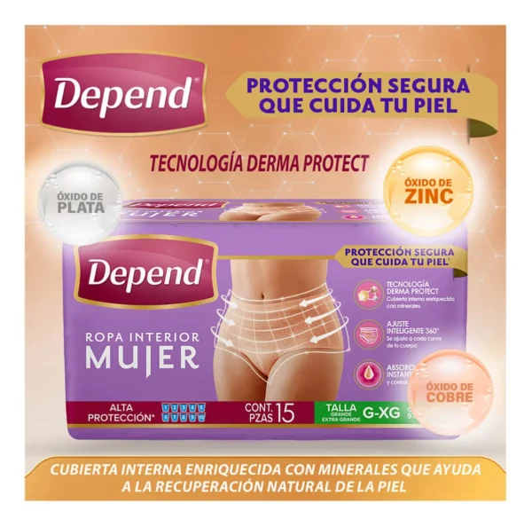 Ropa Interior para Incontinencia Depend® Mujer Grande / Extra Grande
