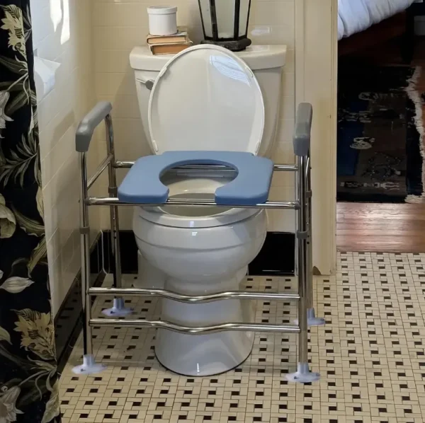 Soporte Para Inodoro Con Apoyabrazos, Ajustable En Altura