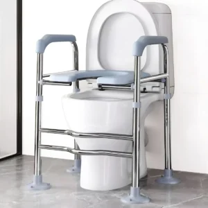 Soporte Para Inodoro Con Apoyabrazos, Ajustable En Altura