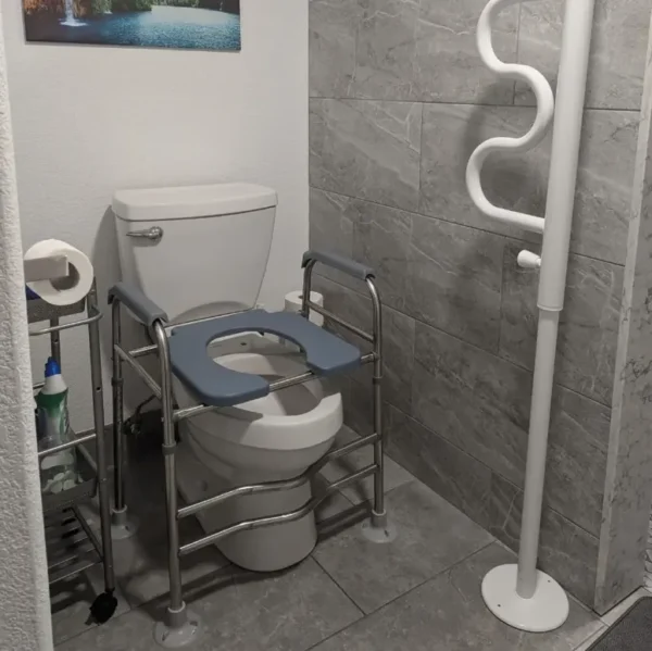 Soporte Para Inodoro Con Apoyabrazos, Ajustable En Altura