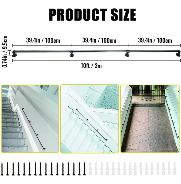 Barandal De Pasamanos De Escaleras Profesionales 3m
