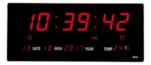 Reloj Calendario Digital Adalene Led 14 Pulgadas Pantalla Grande