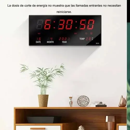 Reloj Calendario Digital Adalene Led 14 Pulgadas Pantalla Grande