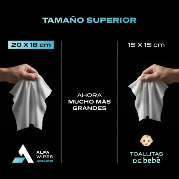 Toallitas Húmedas Menta Suprema Alfa Wipes